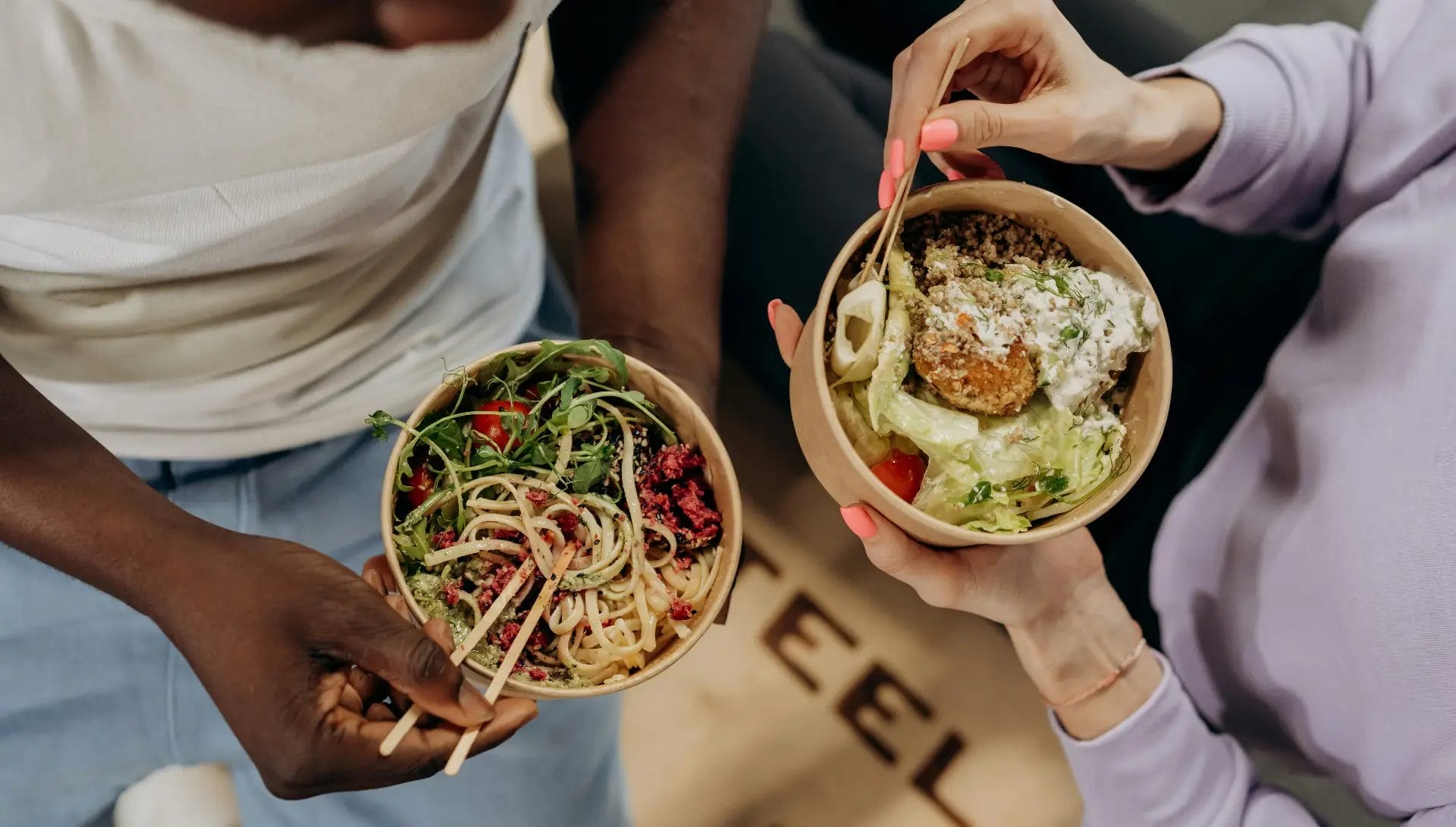 People eating healthy